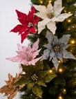 Christmas Shop Velvet Poinsettia Clip Ornament product photo