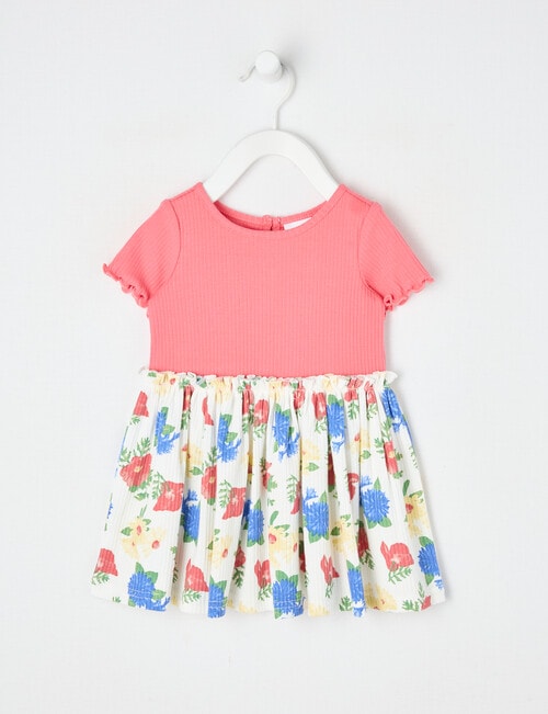 Teeny Weeny Play Time Rib Dress, Coral product photo