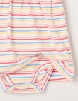 Teeny Weeny Play Time Striped Bodysuit Dress, Powder Pink product photo View 03 S