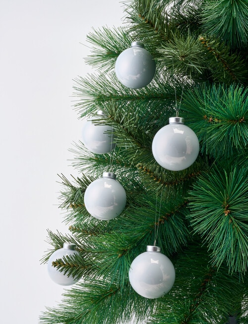 Christmas Shop Glass Bauble, Set of 6 product photo