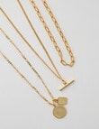 Whistle Accessories Multi Chain Necklace, Gold Tone product photo View 02 S