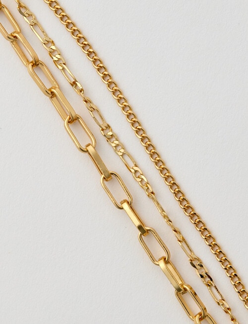 Whistle Accessories Multi Chain Necklace, Gold Tone product photo View 03 L