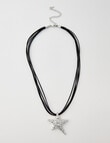 Whistle Accessories Statement Star Pendant Necklace, Silver Tone product photo