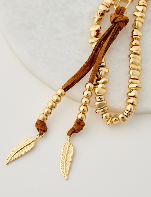 Whistle Accessories Feather Bag Charm, Gold Tone product photo View 02 L