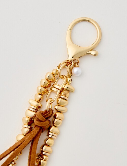 Whistle Accessories Feather Bag Charm, Gold Tone product photo View 03 L