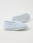 Ruby & Bloom Rose Burn Out Fluffy Slipper, Pale Blue product photo View 02 S
