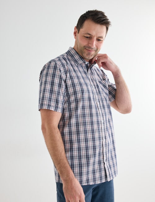 Chisel Mason Short Sleeve Shirt, Navy product photo