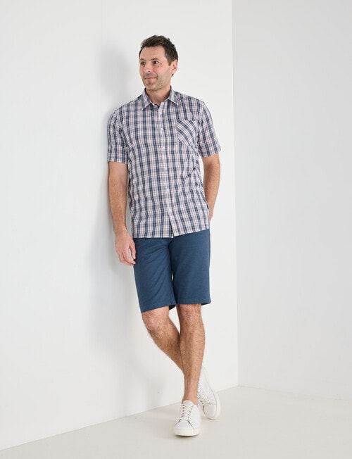 Chisel Mason Short Sleeve Shirt, Navy product photo View 03 L