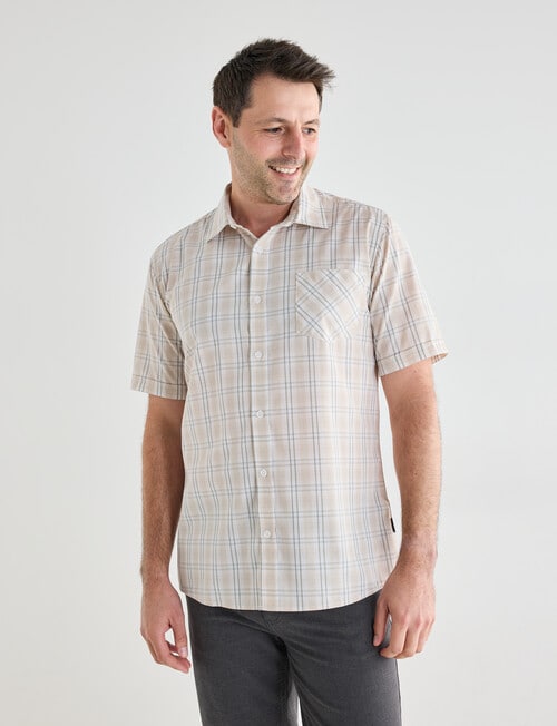 Chisel Mason Short Sleeve Shirt, Sand product photo View 05 L