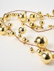 Christmas Shop Bauble Garland, Gold Tone product photo