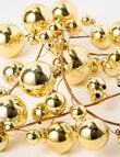 Christmas Shop Bauble Garland, Gold Tone product photo View 03 S
