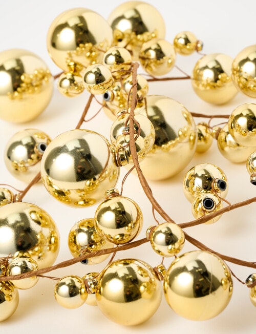 Christmas Shop Bauble Garland, Gold Tone product photo View 03 L