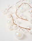 Christmas Shop Bauble Garland, White Tone product photo