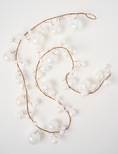 Christmas Shop Bauble Garland, White Tone product photo View 02 L