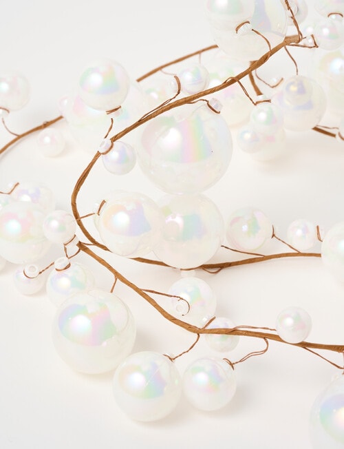 Christmas Shop Bauble Garland, White Tone product photo View 03 L