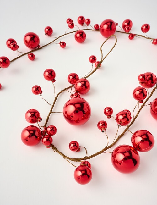 Christmas Shop Bauble Garland, Red product photo View 02 L