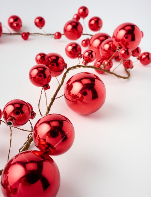 Christmas Shop Bauble Garland, Red product photo View 03 L