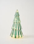 Christmas Shop LED Striped Glass Tree, Small product photo