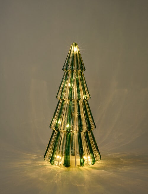 Christmas Shop LED Striped Glass Tree, Small product photo View 02 L