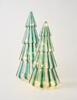 Christmas Shop LED Striped Glass Tree, Small product photo View 05 S