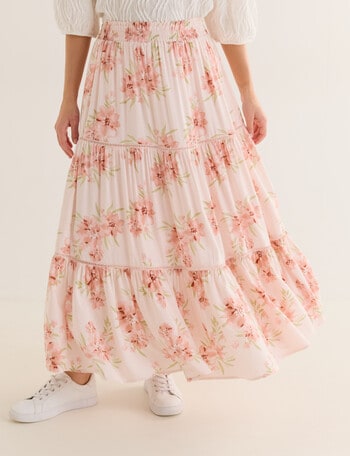 Whistle Tiered Detail Skirt, Floral product photo