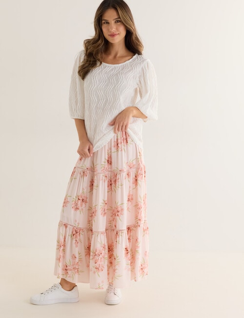 Whistle Tiered Detail Skirt, Floral product photo View 03 L