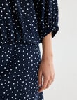 Whistle Polka Dot Bubble Hem Top, Navy product photo View 04 S