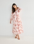 Whistle Floral Three Quarter Midi Dress, Pink product photo