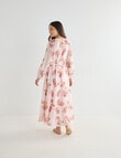 Whistle Floral Three Quarter Midi Dress, Pink product photo View 02 S