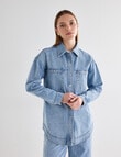 Mineral Sven Studded Denim Jacket, Blue Wash product photo View 04 S