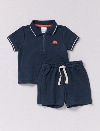 Teeny Weeny Shorts & Tee, 2-Piece Set, Navy product photo