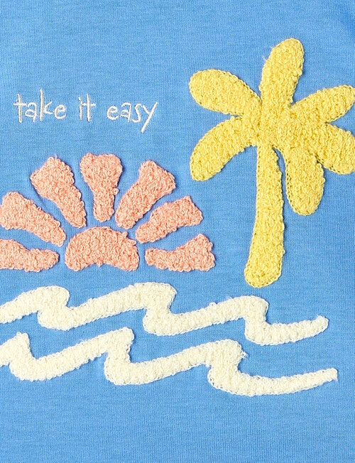 Teeny Weeny Play Time Take it Easy Short-Sleeve Tee, Iceberg Blue product photo View 02 L