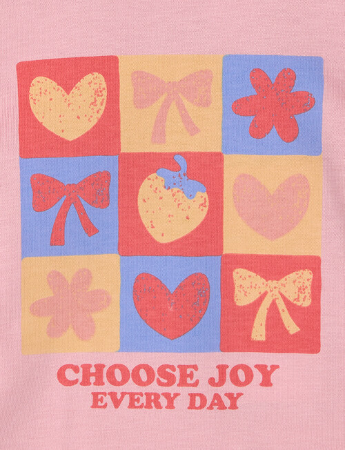 Teeny Weeny Play Time Check Short-Sleeve Tee, Blush product photo View 02 L