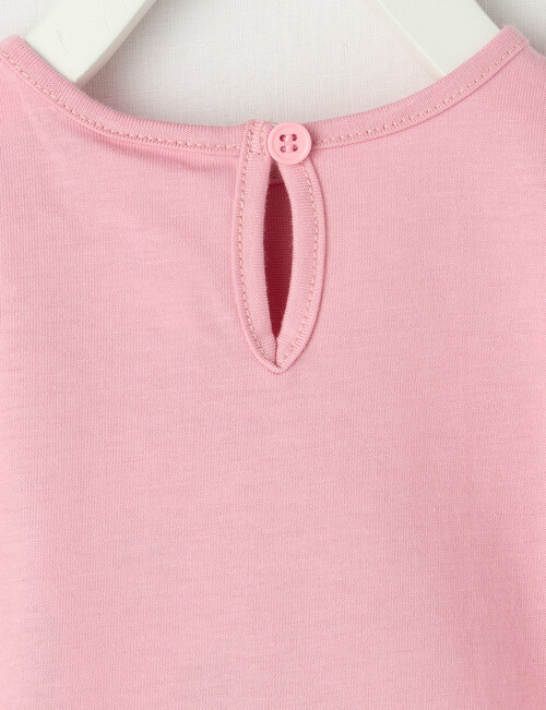 Teeny Weeny Play Time Check Short-Sleeve Tee, Blush product photo View 03 L