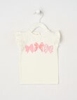 Teeny Weeny Play Time Bow Short-Sleeve Tee, White product photo