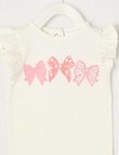 Teeny Weeny Play Time Bow Short-Sleeve Tee, White product photo View 03 S