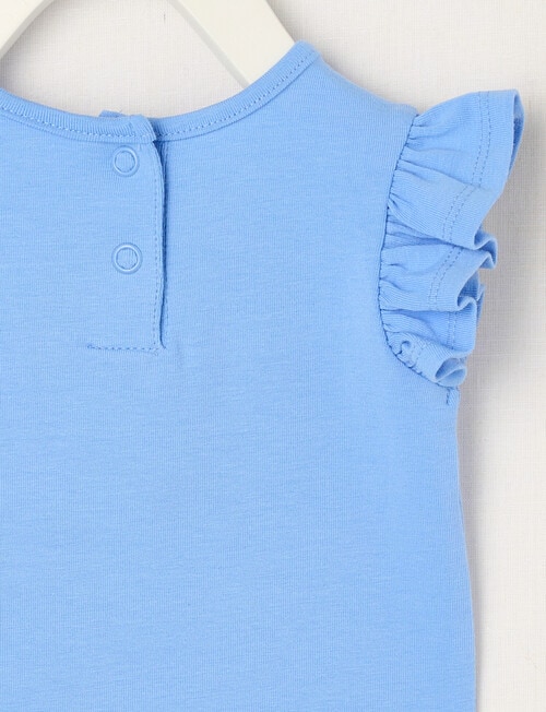 Teeny Weeny Play Time Rabbit Short-Sleeve Tee, Iceberg Blue product photo View 02 L