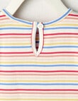 Teeny Weeny Play Time Stripe Short-Sleeve Tee, White product photo View 02 S