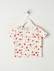 Teeny Weeny Play Time Strawberry Short-Sleeve Tee, White product photo