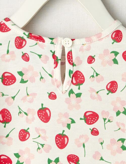 Teeny Weeny Play Time Strawberry Short-Sleeve Tee, White product photo View 02 L