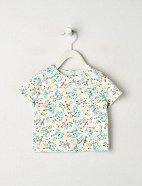 Teeny Weeny Play Time Lily of the Valley Short-Sleeve Tee, White product photo