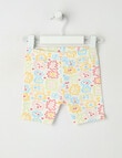 Teeny Weeny Play Time Squiggle Bike Shorts, White product photo