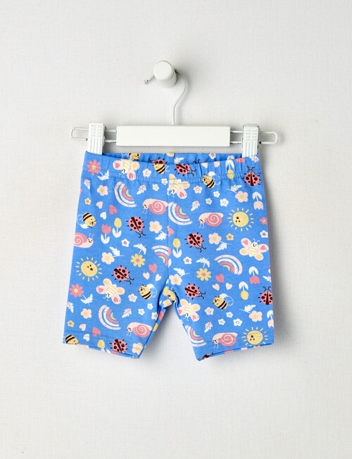 Teeny Weeny Play Time Ladybug Bike Shorts, Iceberg Blue product photo