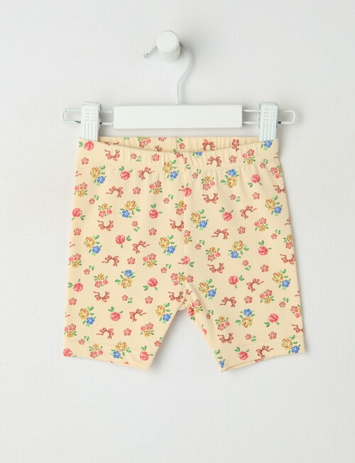 Teeny Weeny Play Time Flower Bike Shorts, Butter product photo