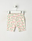 Teeny Weeny Play Time Floral Bike Shorts, White product photo