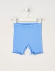 Teeny Weeny Play Time Rib Bike Shorts, Iceberg Blue product photo