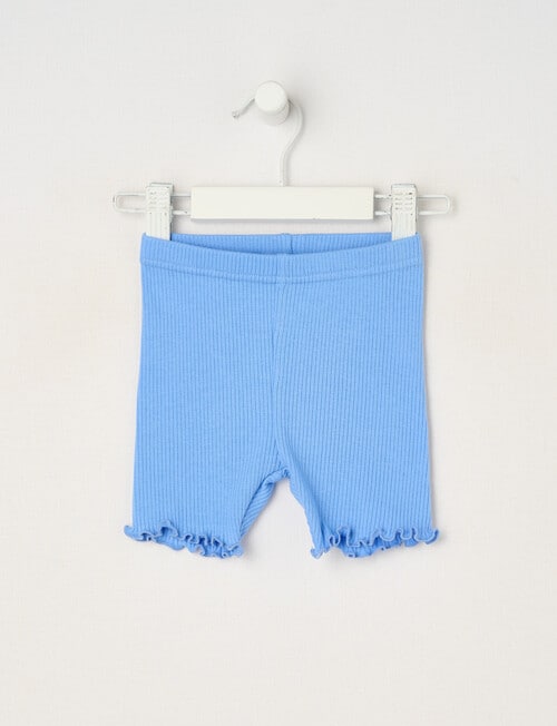 Teeny Weeny Play Time Rib Bike Shorts, Iceberg Blue product photo
