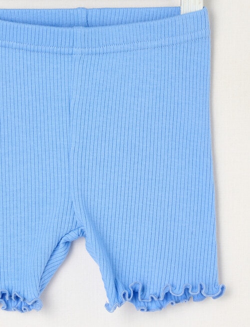 Teeny Weeny Play Time Rib Bike Shorts, Iceberg Blue product photo View 02 L