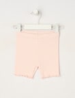Teeny Weeny Play Time Rib Bike Shorts, Pale Peach product photo