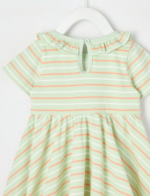 Teeny Weeny Play Time Stripe Knit Dress, Green product photo View 02 L
